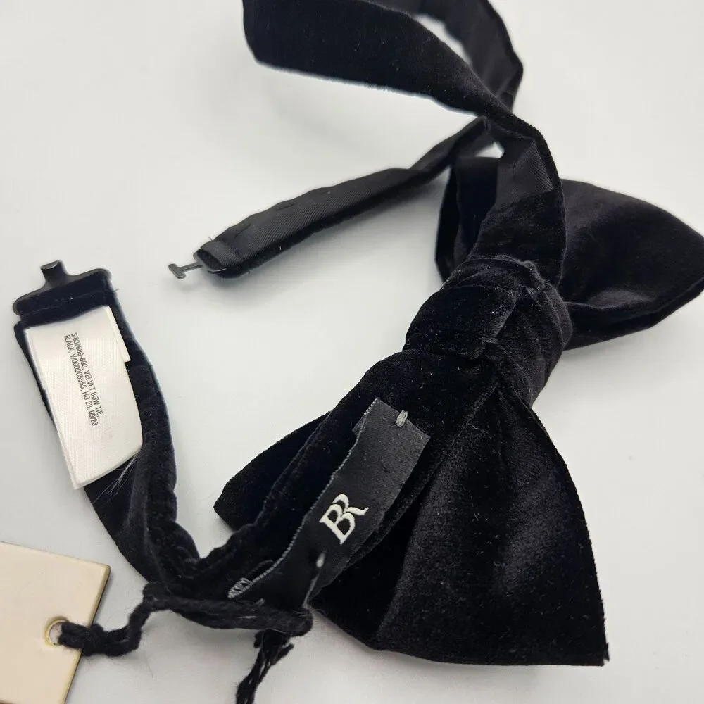 New Banana Republic Velvet Bowtie Adult One Size Adjustable Black Tux